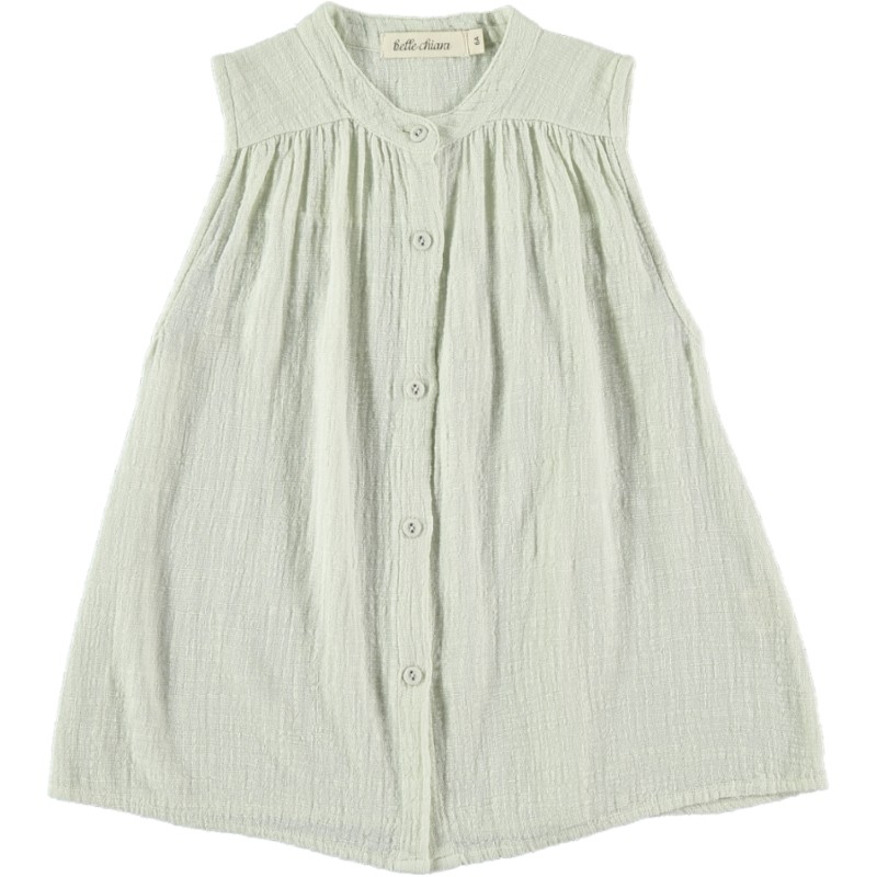 BL01-Blouse RUFFLED SLEEVELESS - Water