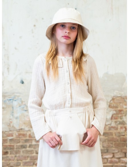 BL04-Blusa CUELLO REJILLA - Cruda