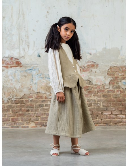 BL07-Blouse VEST - Natural Linen