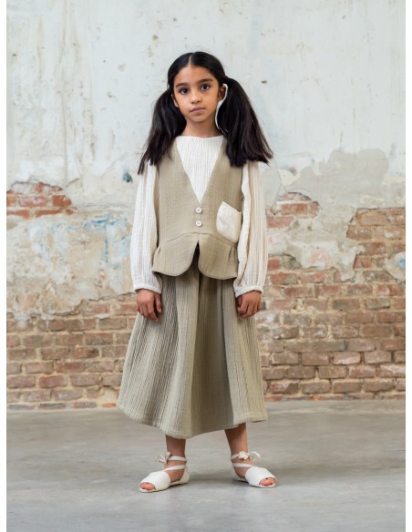 BL07-Blouse VEST - Natural Linen