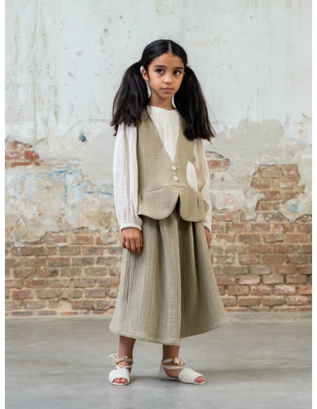 BL07-Blouse VEST - Natural Linen