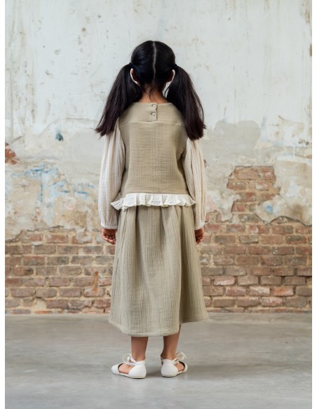BL07-Blusa CHALECO - Lino Natural