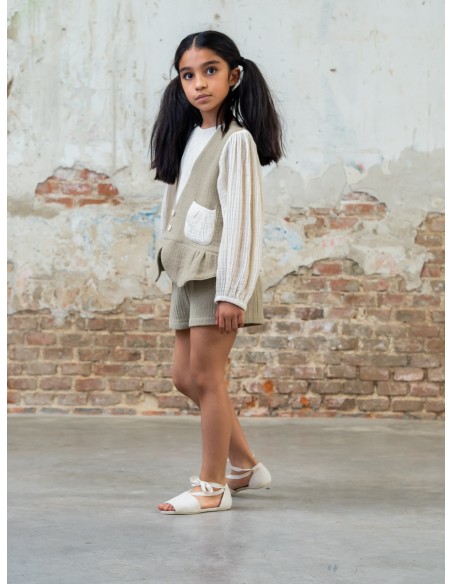 BL07-Blusa CHALECO - Lino Natural