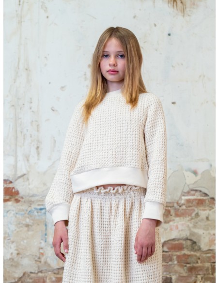 SU02-Sweatshirt TEXTURE - Ecru