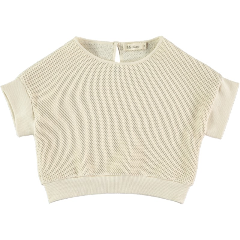 SU06-Sweatshirt OVERSIZE - Ecru Honeycomb