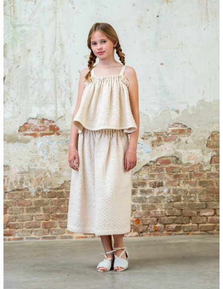 TP05-Top SUSPENDERS - Ecru Tricot