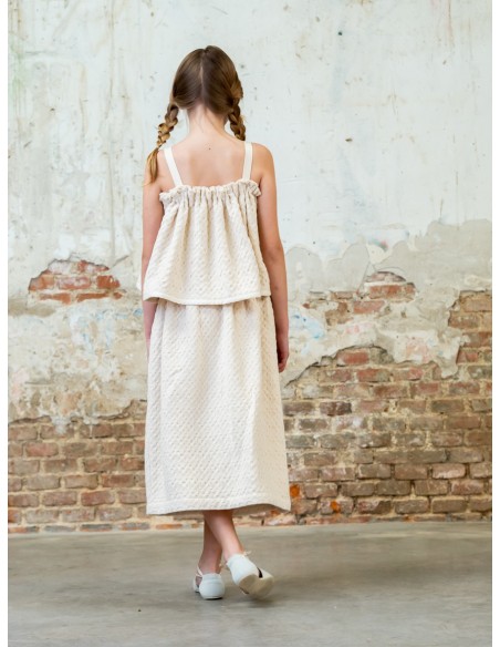 TP05-Top SUSPENDERS - Ecru Tricot