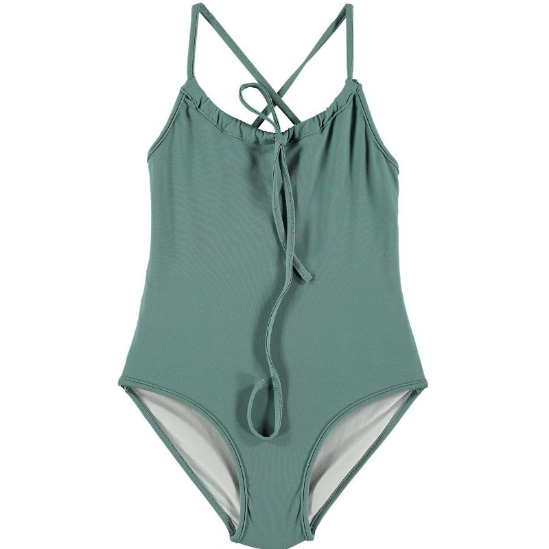 BA02-Swimsuit RIBBON - Green Tea