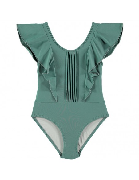 BA05-Bañador JARETAS - Lycra Algodon Te Verde
