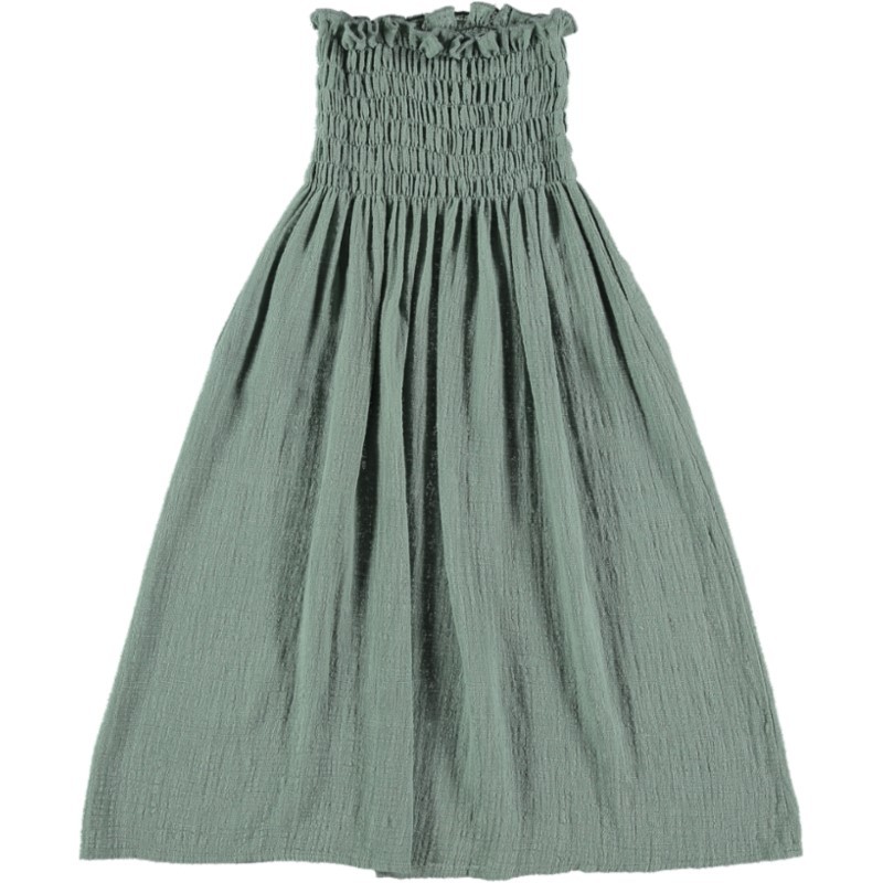 FP01-Falda LARGA-VESTIDO SMOCK - Te Verde