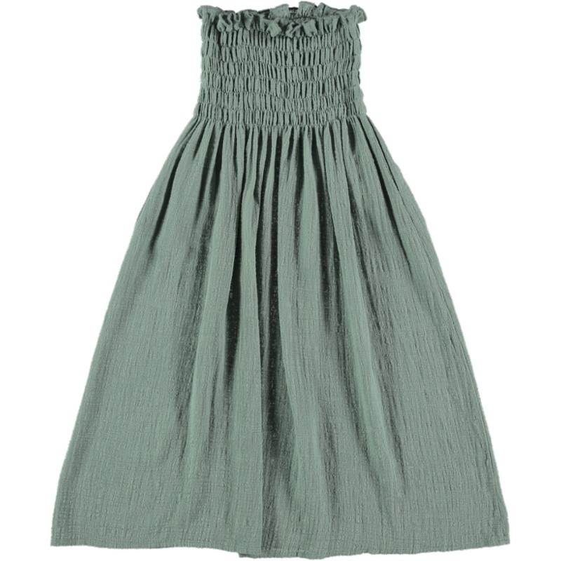FP01-Skirt LONG - SMOCK DRESS - Green...