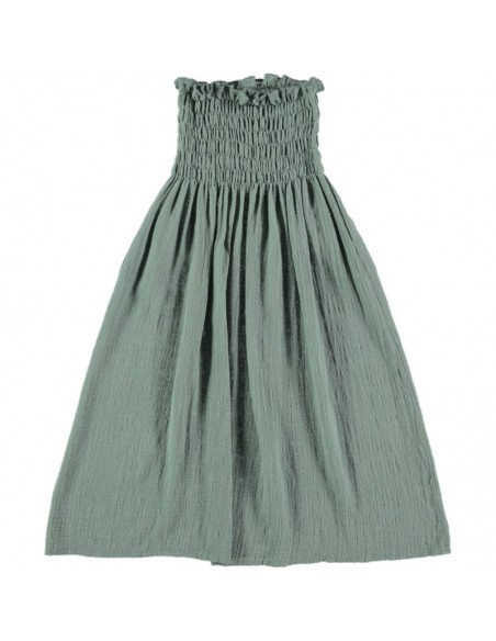 FP01-Falda LARGA-VESTIDO SMOCK - Te Verde