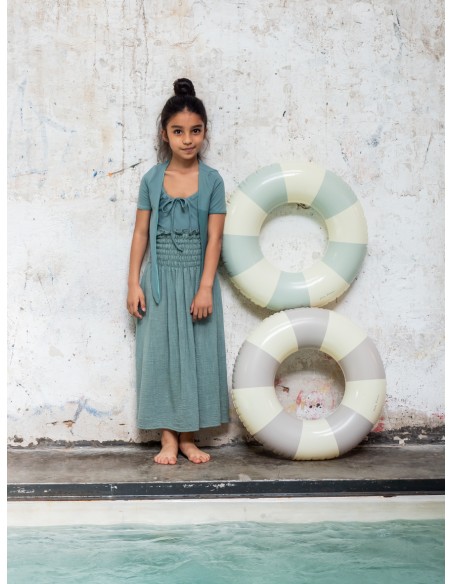 FP01-Falda LARGA-VESTIDO SMOCK - Te Verde