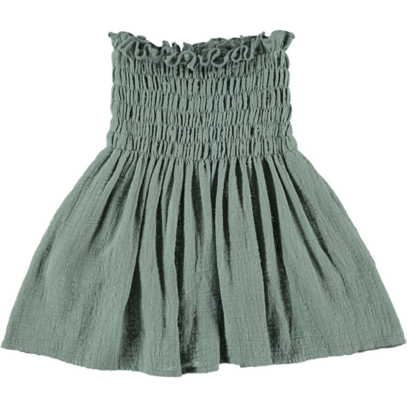 FP02-Skirt SHORT - TOP SMOCK - Green Tea
