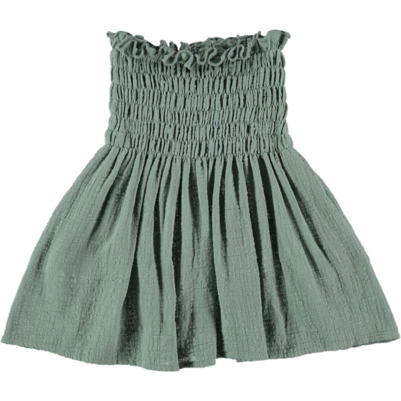 FP02-Falda CORTA-TOP SMOCK - Te Verde