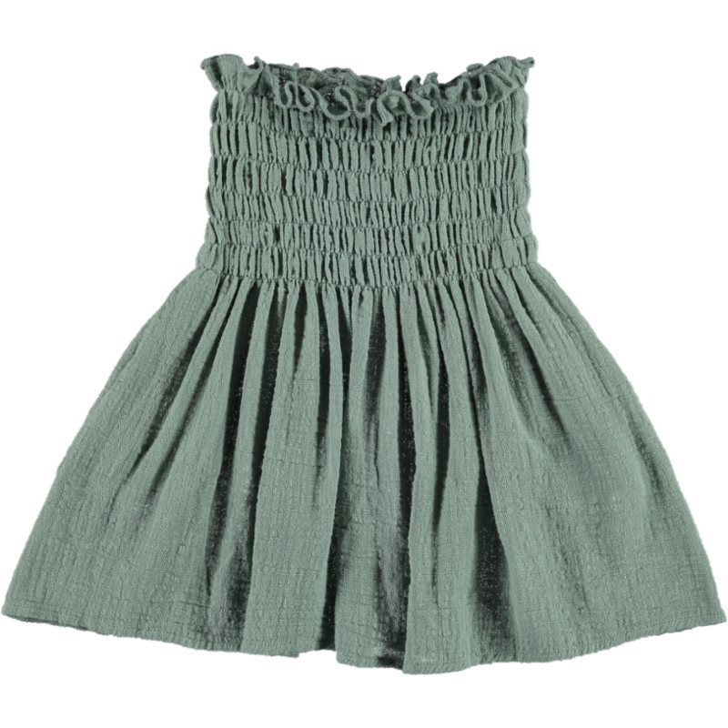 FP02-Falda CORTA-TOP SMOCK - Te Verde
