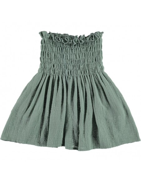 FP02-Falda CORTA-TOP SMOCK - Te Verde