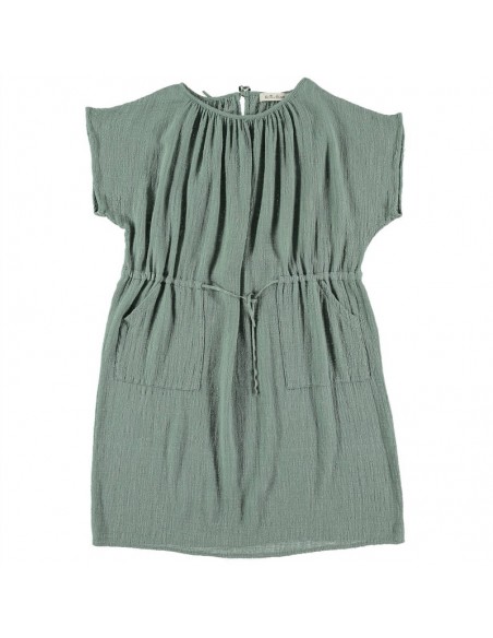 PL02-Beach Dress POCKETS - Green Tea