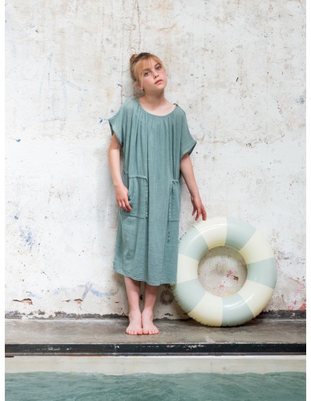 PL02-Beach Dress POCKETS - Green Tea
