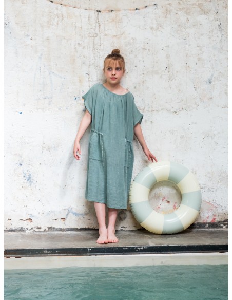 PL02-Beach Dress POCKETS - Green Tea