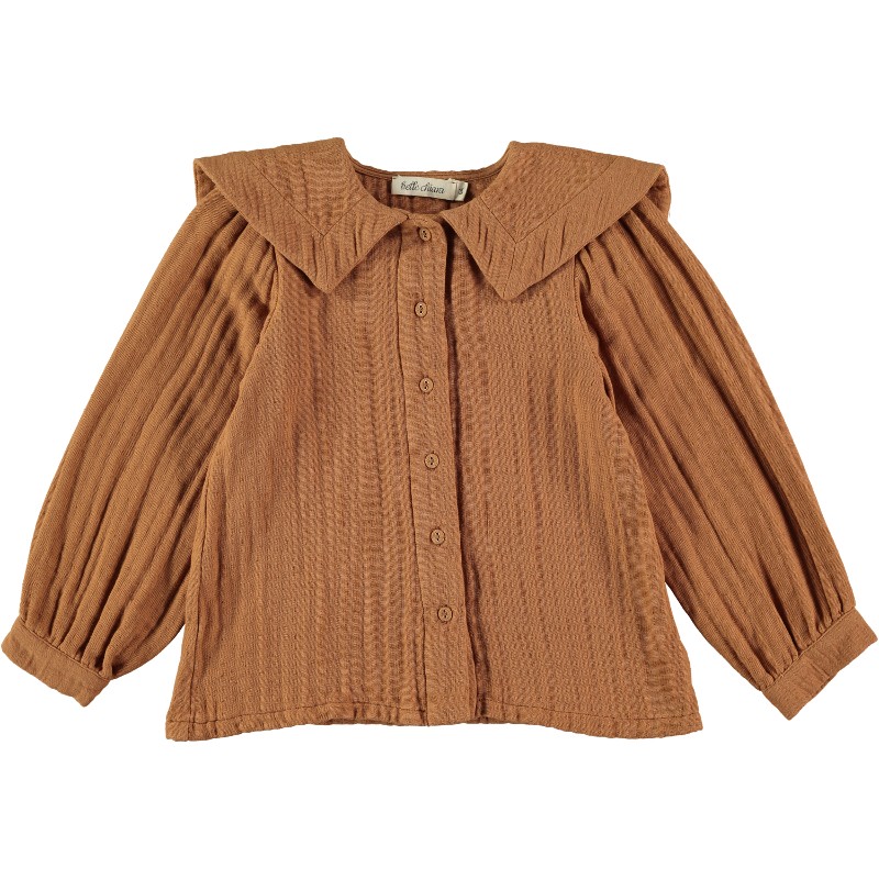 BL02-Blouse BIG COLLAR Rust