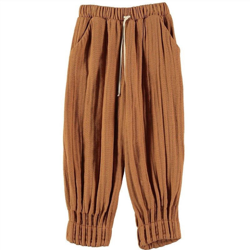 PA02-Pant PLEATED DETAILS Rust