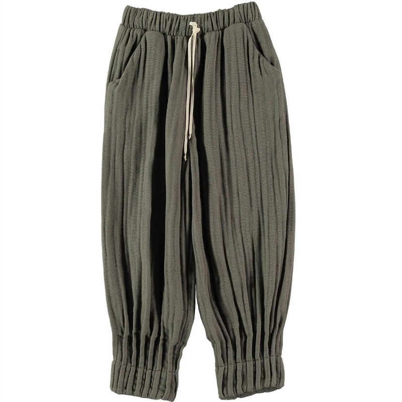PA02-Pant PLEATED DETAILS Gray