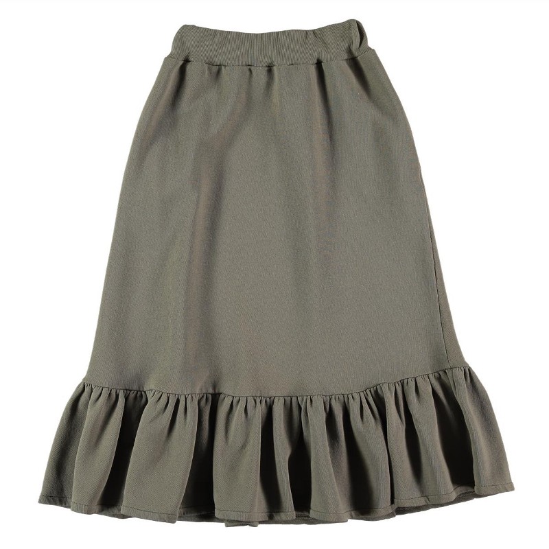 FF01-Skirt Plush RUFFLED Grey
