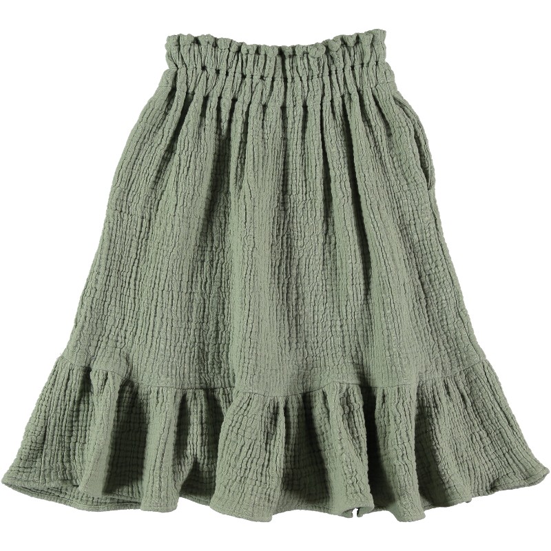 F03-Skirt RUFFLED Green