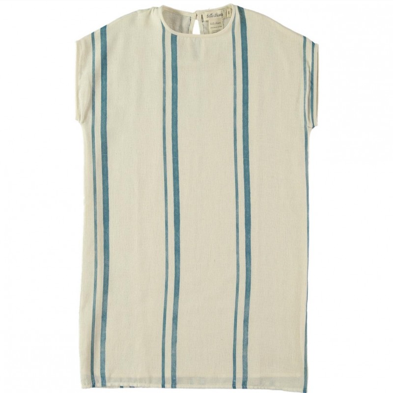 Beach Dress DAPHNE - Blue Double Stripe