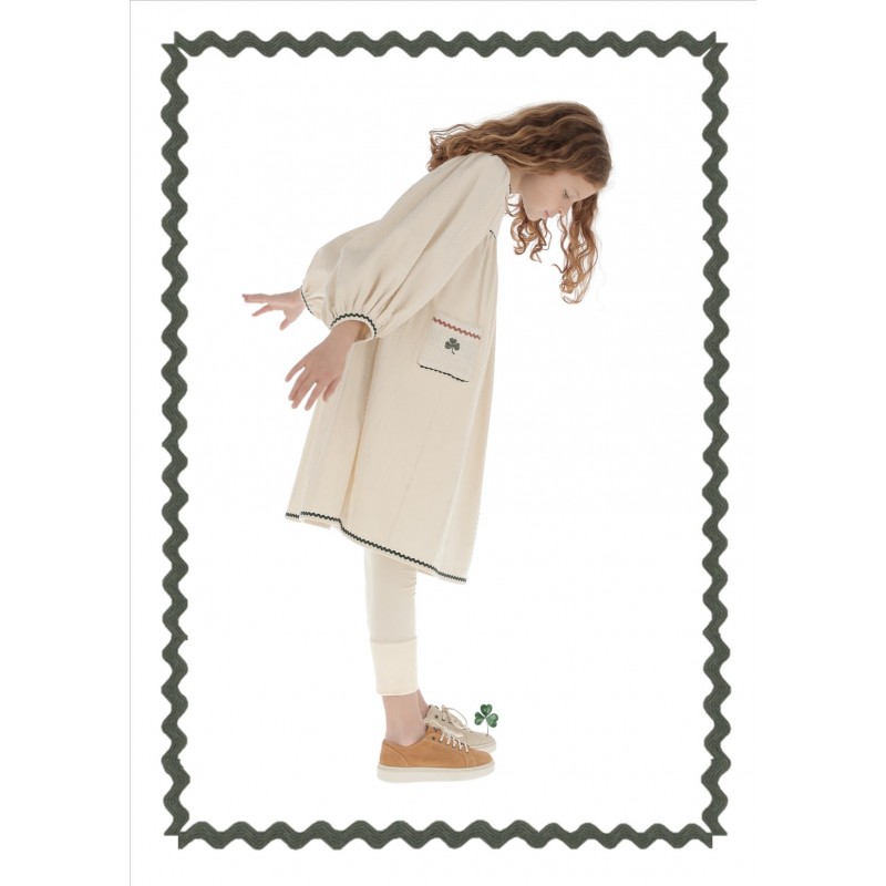 Vestido SHAMROCK - Algodon Bordado Crudo