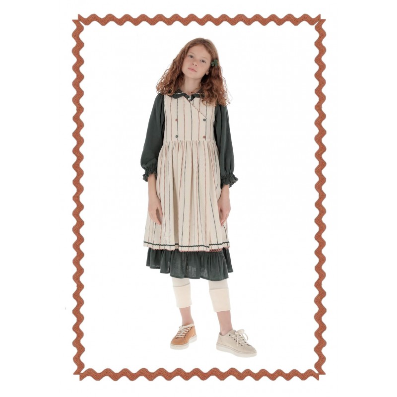 Apron Dress STITCHED - Cotton Stitching