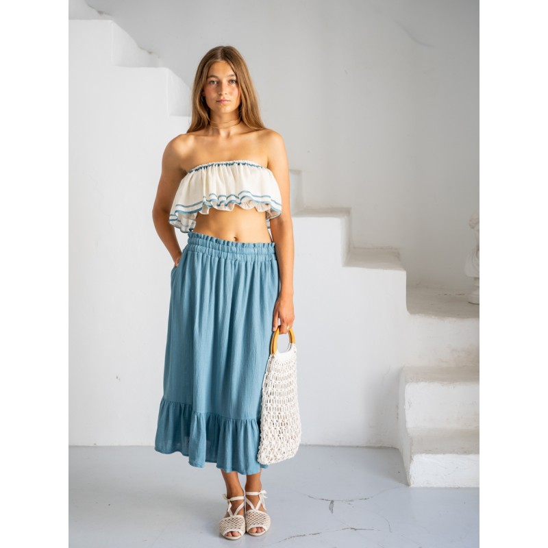 Skirt GEA - Blue Egeo
