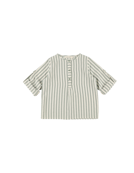 Blouse UNISEX KURTA - Green Wide Stripe