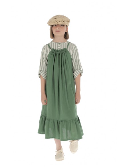 Blouse UNISEX KURTA - Green Wide Stripe