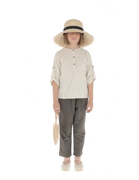 Blusa KURTA UNISEX - Raya Fina Gris