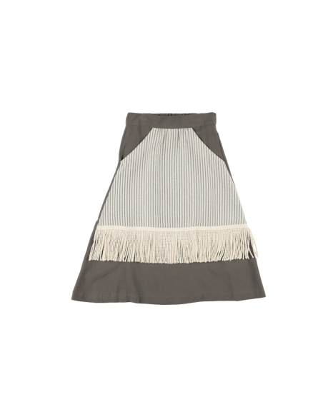 Falda DELANTAL - Raya Media Gris