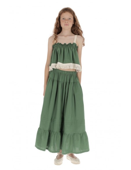 Falda LARGA VOLANTON - Cactus