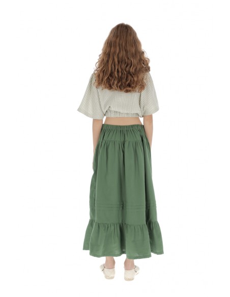 Skirt LONG RUFFLE - Cactus