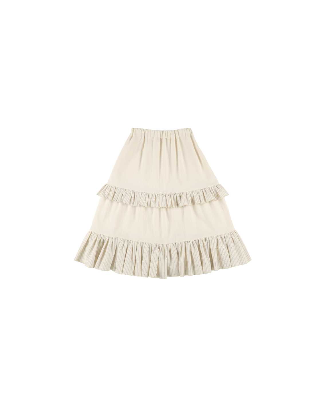 White cotton ruffle skirt hotsell