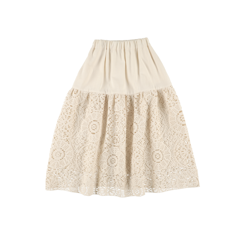 Falda Larga CROCHET - Crudo