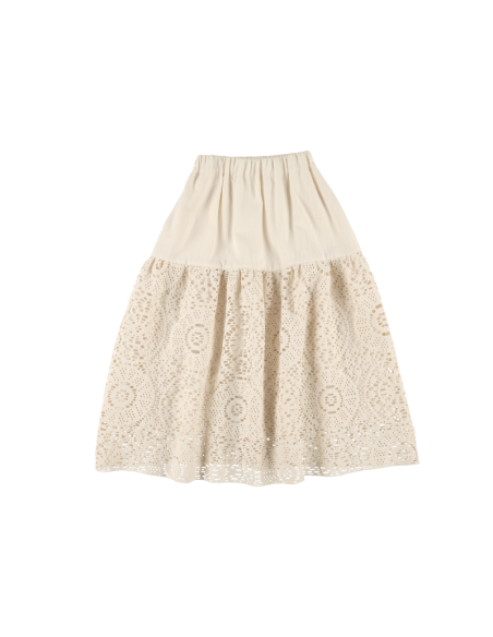 Falda Larga CROCHET - Crudo
