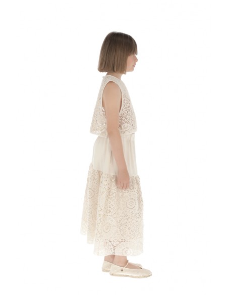 Falda Larga CROCHET - Crudo