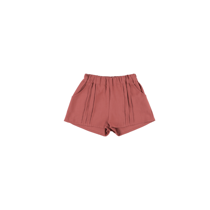 Short PLEATED PLAIN - Lava