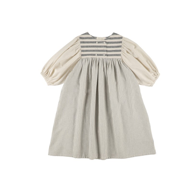 Vestido CANESU CRUZADO - Raya Media Gris