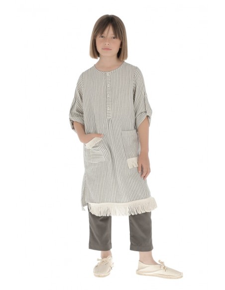 Vestido KURTA - Raya Media Gris
