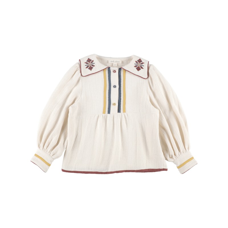 Blusa CUELLO BORDADO - Crudo