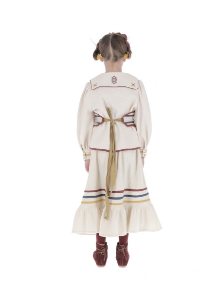 Blouse EMBROIDERED NECK - Ecru