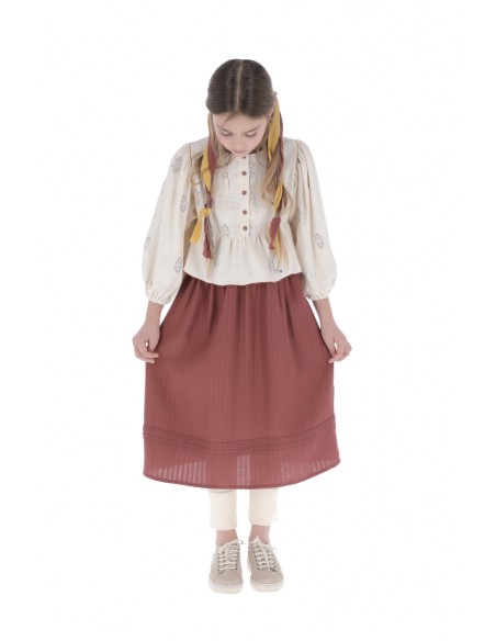 Skirt DRAWSTRINGS - Bordeaux