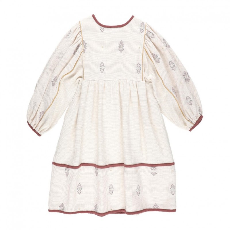 Vestido CUELLO CAJA - Algodón Bordado